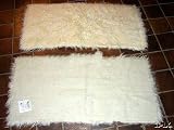 Greek Flokati 1300gram Hand Woven Wool Rug 24x48 (Natural White)