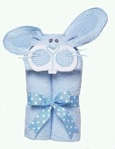 Mullins Square Blue Bunny Tubbie Hooded Towel