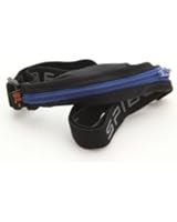 SPIbelt Sports / Running Belt - The Original No Bounce Belt Large Pocket - Fits New iPhone 6 and Galaxy - Black with Blue Zipper
