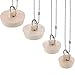 Norme 4 Pieces Drain Stopper Rubber Sink Stopper Drain Plug with Hanging Ring and 30 cm Ball Chains