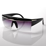 80's - Lady Gaga half frame shield Sunglasses (More Colors)