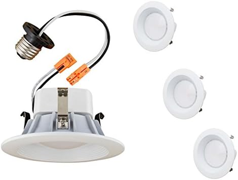 AmazingLED *Pack of 3* 13W (Equivalent to 60W) 4 Inch Dimmable LED Retrofit Light,800 Lumen 110V Warm White 2700K