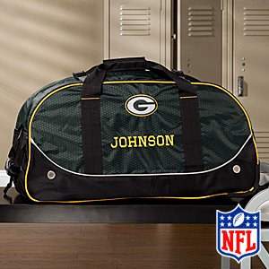 Personalized Green Bay Packers Rolling Duffel Bags