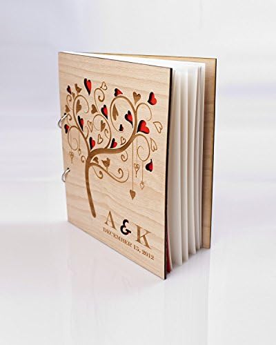 Love Tree Wood Wedding Guest Book