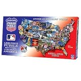 MLB  USA Shaped Puzzle Baseball Across America