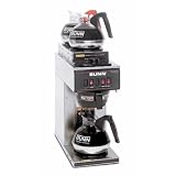 BUNN 13300.0004 VP17-3SS2U Pourover Commercial Coffee Brewer with One Lower and Two Upper Warmers, Stainless Steel