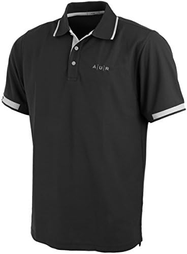 AUR Golf Men's Active-Dry Coaldale Pique Polo Shirt - S - Black