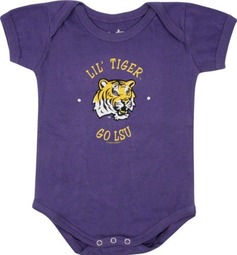LSU Tigers Newborn / Infant Purple Lil' Mascot Creeper