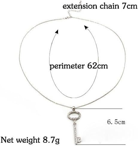 Marcoon Women's Vogue Creative Diamond Key Sweater Chain Jelwery Necklace Multicoloured 53cm/20.9inch