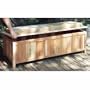 Cedar Storage Bench-Outdoor Ready-With Cushion (Cedar w/ Natural Cushion) (Long - 18"h x 52"w x 19"d)