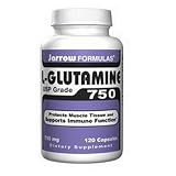 Jarrow Formulations Jarrow L-glutamine 750mg, 120 Capsules (Pack of 2)