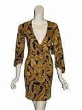 NIEVES LAVI Silk V Neck Dress in Isadora