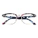 Happy Store CN56 Vintage Inspired Classic Horn Rimmed Half Frame Nerd UV400 Clear Lens Glasses,Mixed A