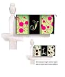 Monogram Peppy Pink & Green Polka Dot Glow in the Dark Magnetic Mailbox Cover - Y