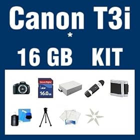 Canon EOS Rebel T3i 600D 18 MP CMOS Digital SLR Camera Body + 16 GB Memory & Accessories Bundle