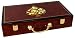 Elegant Wooden Poker Chip Case - Holds 300 Chips, 2 Decks of Playing Cards & Dice