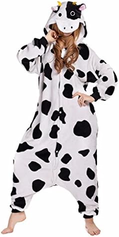 SZTALE Kigurumi Costume Cartoon Animal Onesie Unisex Cosplay Pajamas Cow M