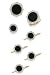 Solid 14k Gold and Surrounding Diamonds Onyx Cufflinks, Tie Tac and Stud Set