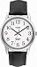 Timex Mens Watch T20501PF with White Dial and Black Leather Strap