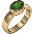 14K Yellow Gold Tsavorite (Green Garnet) Ring