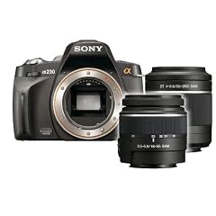 Sony DSLR-A230Y SLR-Digitalkamera (10 Megapixel, BIONZ Bildprozessor) inkl. 2 Objektiven SAL-1855 und SAL-55200-2
