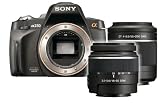 Sony DSLR-A230Y SLR-Digitalkamera (10 Megapixel, BIONZ Bildprozessor) inkl. 2 Objektiven SAL-1855 und SAL-55200-2