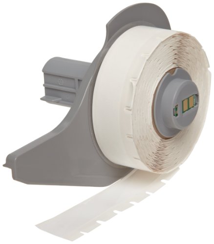 Brady M71C-500-423 BradyBondz 0.5 Width x 50 Height White Color B-423 Permanent Polyester Labels With Gloss Finish For BMP71 Thermal Transfer Portable Printer