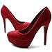 Ollio Women's Platform Shoe Stiletto Faux Suede Classic High Heel Multi Color Pump