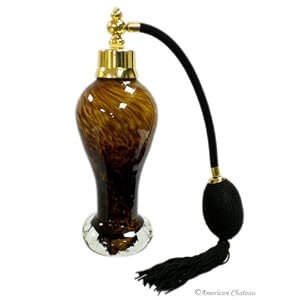 Tall Murano Glass Perfume Bottle w/ Atomizer Tall Murano Glass Perfume Bottle w/ Atomizer