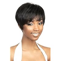 H. BOM - Human Hair Full Wig in DARK BROWN