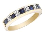 Sapphire Gemstone and Diamond Ring in Yellow Gold