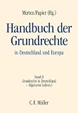 Produkt-Bild: Handbuch der Grundrechte in Deutschland und Europa: Band II: Grundrechte in Deutschland - Allgemeine Lehren I: Grundrechte in Deutschland: Allgemeine Lehren 1: BD II