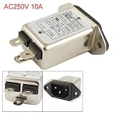 AC250V 10A 50/60Hz IEC 320 C14 Inlet Power Line EMI filter