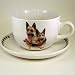 24oz Dog Breed Soup Mug and Saucer - German Shepherd