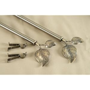 A NEW 3 pieces Curtain Rod 120-160 inch Antique Brass #33