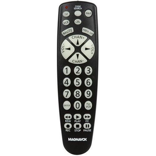 3-DEVICE Universal Remote Control with Big Buttons