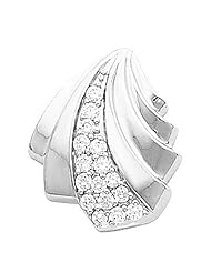 14K White Gold Diamond Pendant - 0.79 Ct. -- LIFETIME WARRANTY