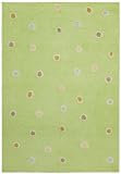 Green Dots Carousel Cotton 4x6 Rug with Free Shipping!