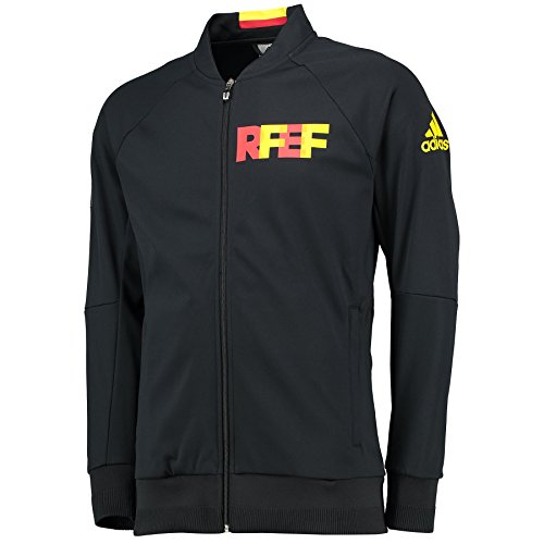 adidas Herren Fuβballjacke FEF ANTH Jacket KN, Schwarz/Gelb/Rot, XL, 4056559276454