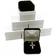 6 Black Velvet Pendant Gift Boxes Jewelry Showcase Displays