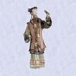 Chinese Princess statue w bird porcelain sculpture New