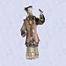 Chinese Princess statue w bird porcelain sculpture New