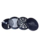 Herb Grinder-Your Daily Grinder- 4 Parts 2.5" Chromium hard top with Pollen Catcher - Best Used Dry Herb, Spice, Tobacco, Salt, Pepper Etc.-New Cool logo Luxury Style in Gunmetal Heavy Duty Durable Metal -FREE Scraper-Lifetime Warranty