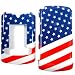 Blue Red White USA American Flag Design Snap-On Cover Hard Case Cell Phone Protector for Motorola V750 Adventure