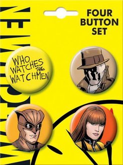  The Watchmen Nite Owl Rorschach Silk Spectre Button Set 81962BT4