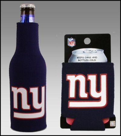 SET OF 2 NEW YORK GIANTS CAN & BOTTLE KOOZIE COOLER