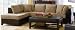 Fabric Sectional Sofa Set - 3 Piece with Chaise on Left - Coaster