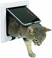 Trixie Pet Products 4-Way Locking Cat Door, White