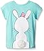 Kidtopia Girls' Top with Glitter Screen and Applique Bunny
