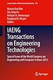 IAENG transactions on engineering technologies : special issue of the World Congress on Engineering and Computer Science 2012
